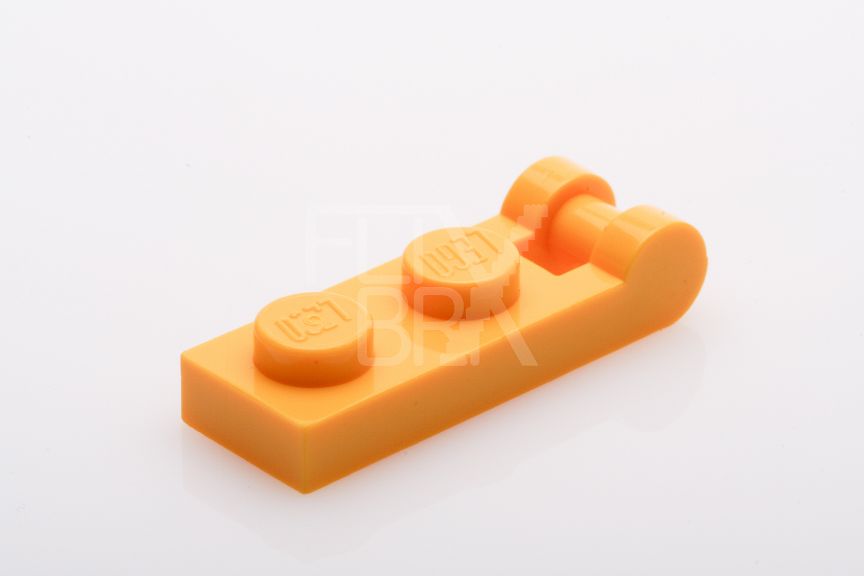 1x2 modifizierte Platte mit Halter gelb