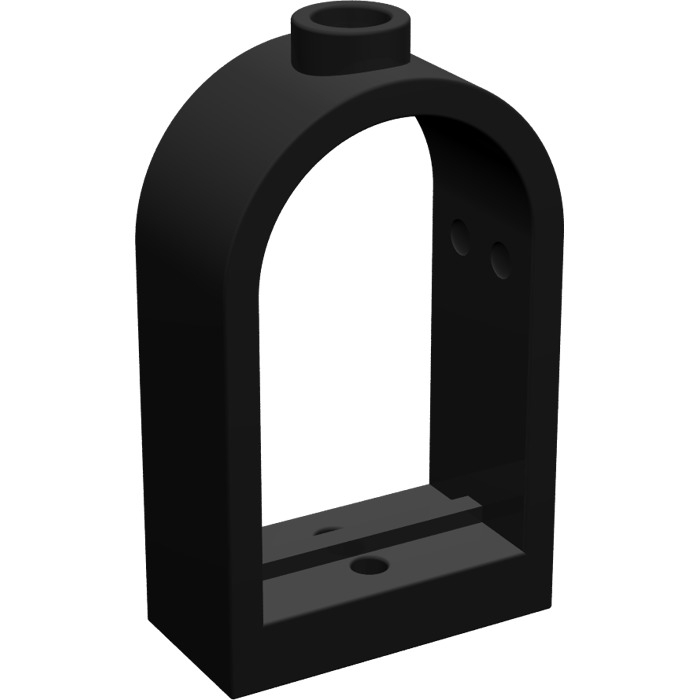 1x2x2 2/3 Fensterrahmen mit Bogen schwarz