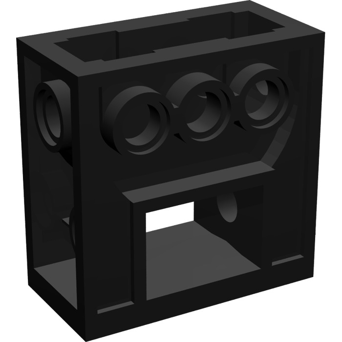 2x4x3 1/3 Zahnradbox / Block für Schneckenzahnrad schwarz