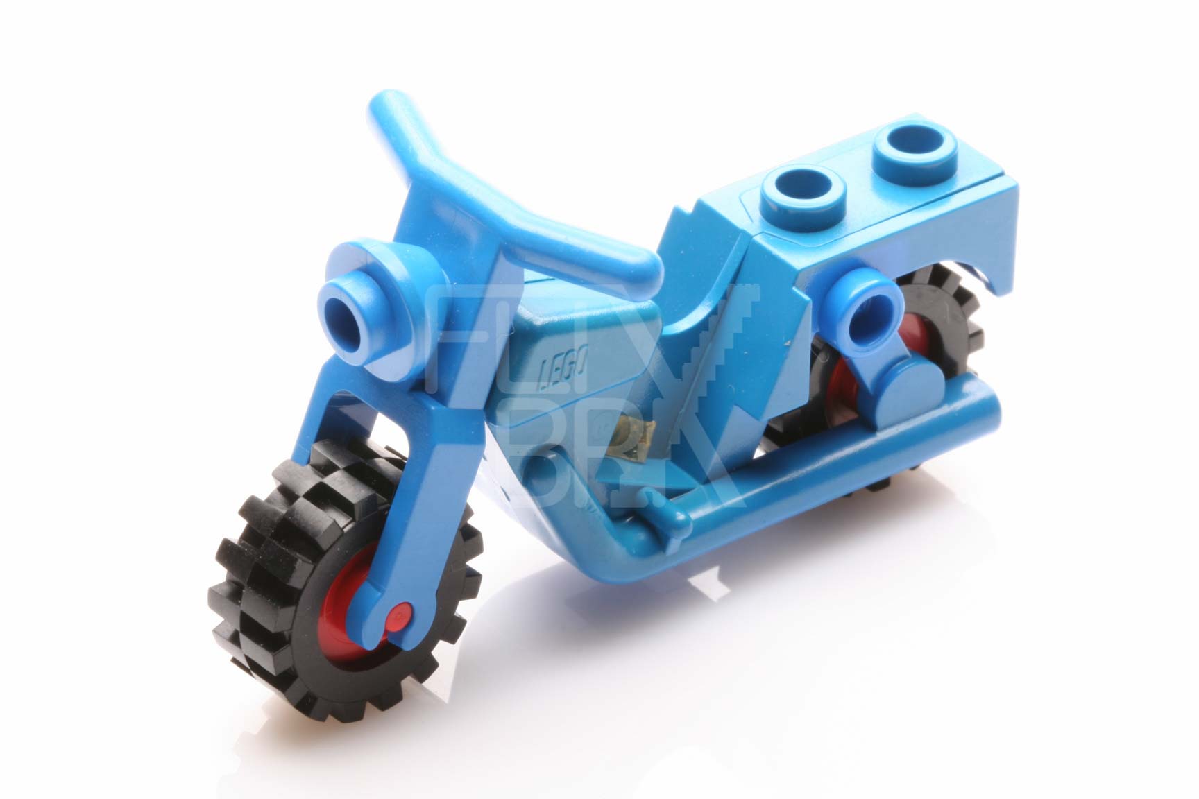 Motorrad classic mit roten Räder blau