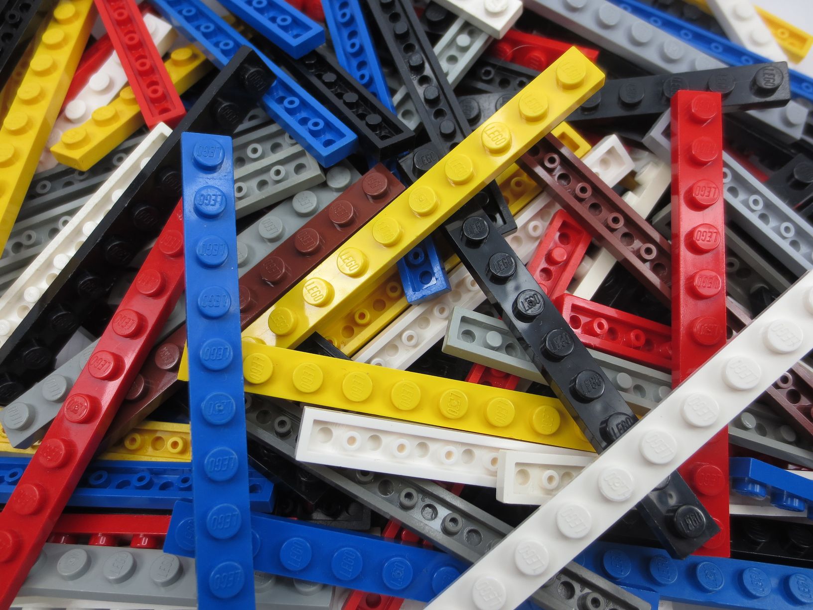 100 LEGO® Platten 1x10 verschiedene Farben 