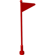 1x3x8 Antenne mit Flagge rot