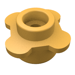 1x1 Rundplatte Blumenrand Blüte hellorange