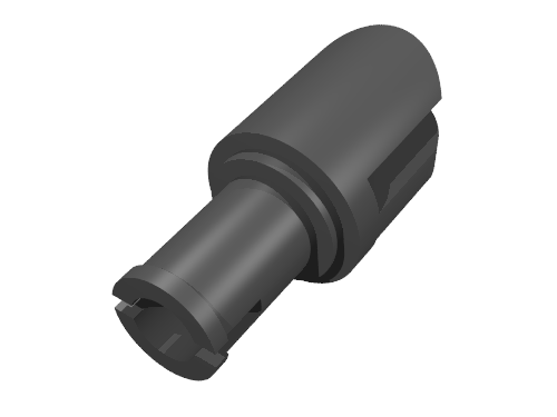 1x2 Scharniergelenk 3 Finger mit Pin  schwarz