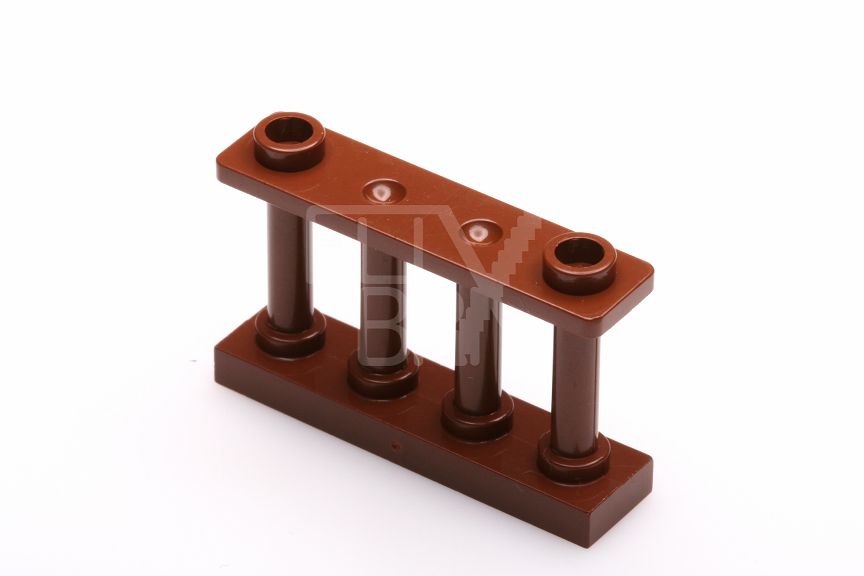 1x4x2 Zaun / Gitter mit 2 Noppen altbraun