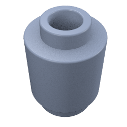 1x1 Rundstein sandblau