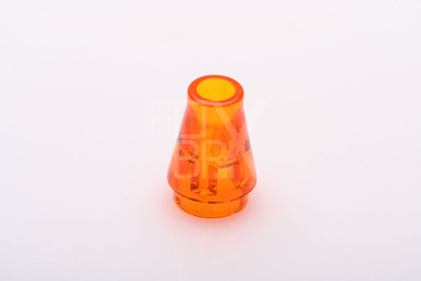 1x1 Kegel ohne Rand/Nut transparent-orange