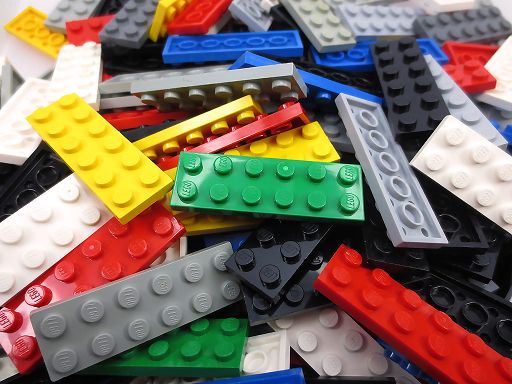 100 LEGO® Platten 2x6 verschiedene Farben 