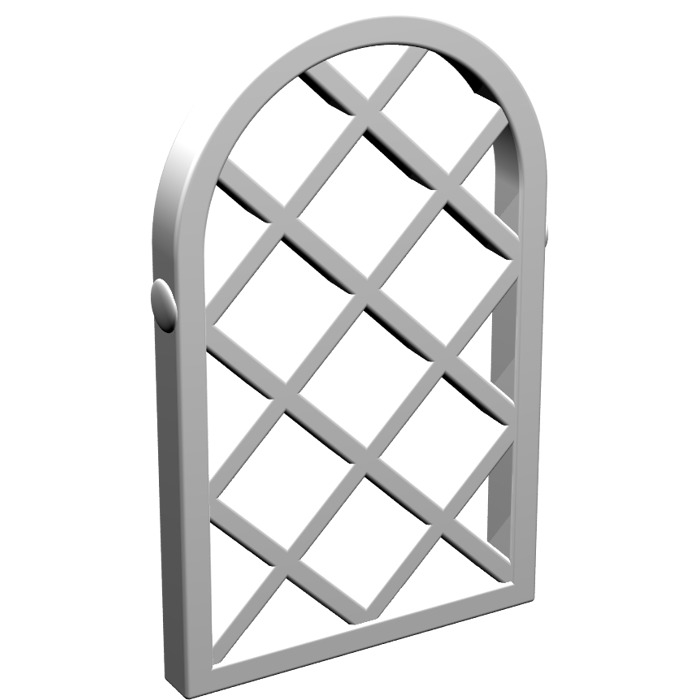 1x2x2 Fenstereinsatz mit Gitter für Bogenfenster weiss