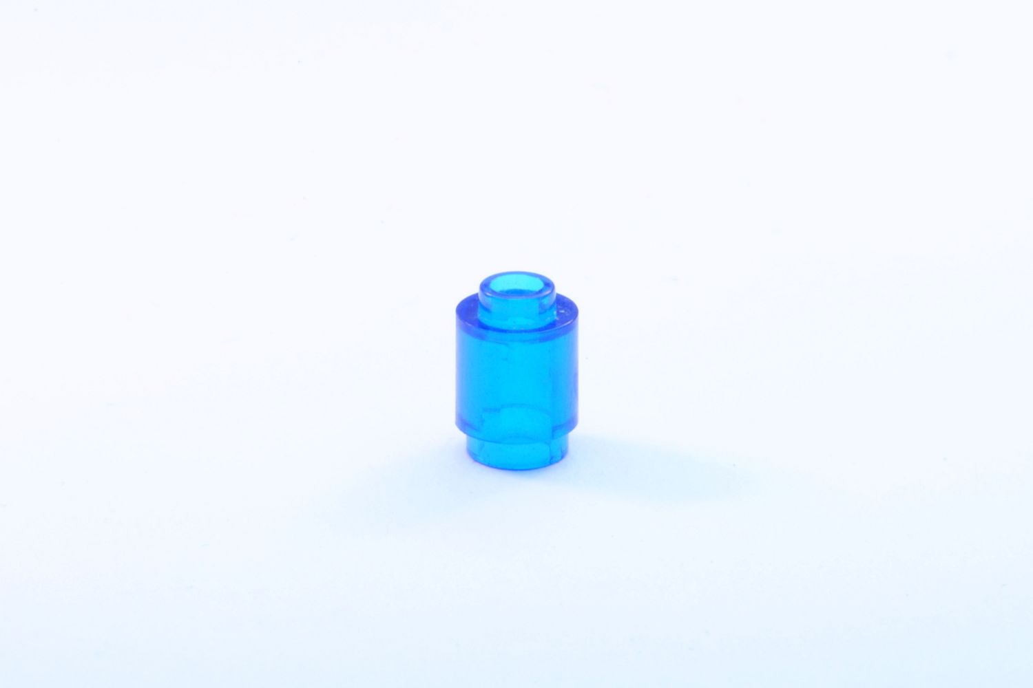 1x1 Rundstein transparent-blau