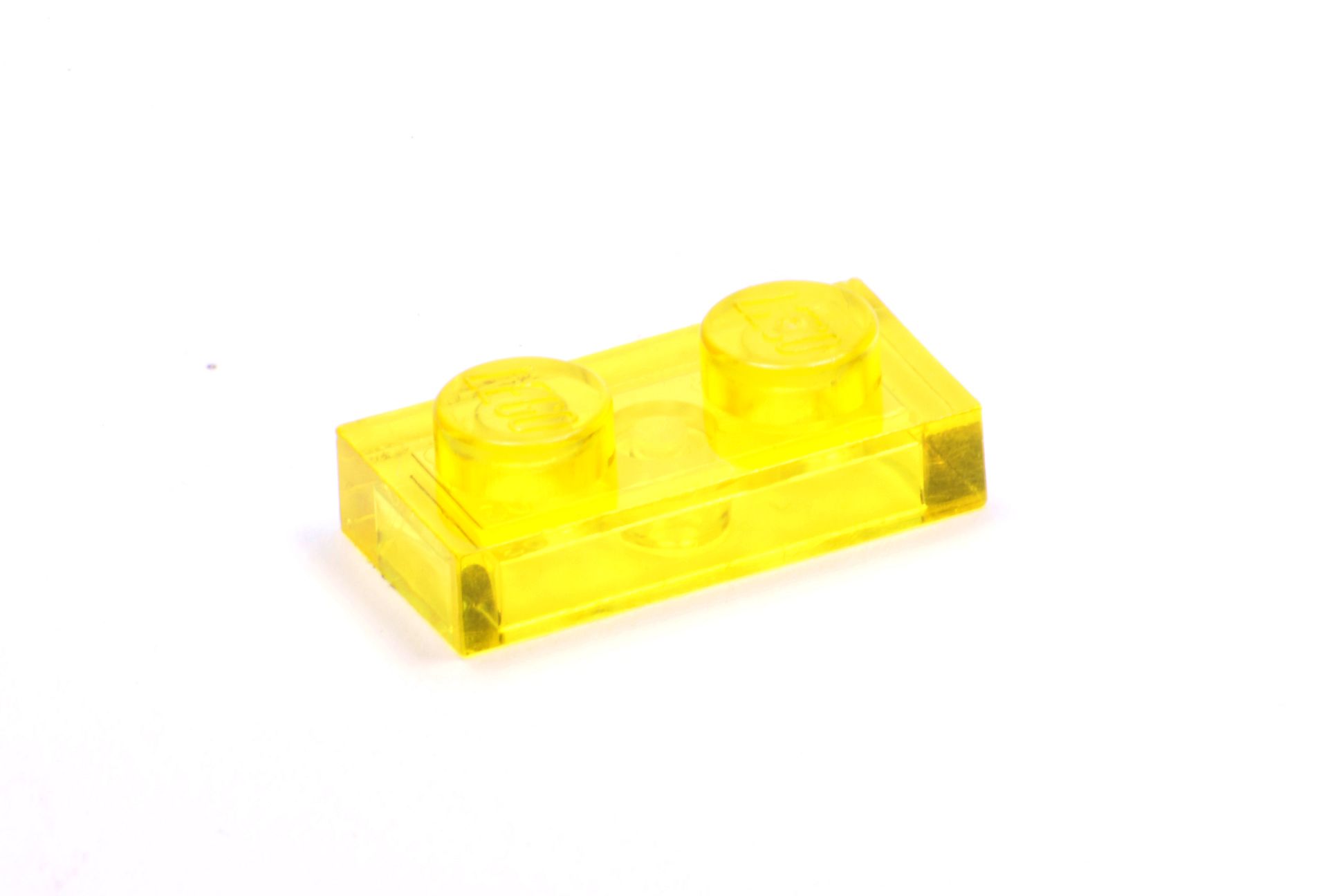 1x2 Platte transparent-gelb