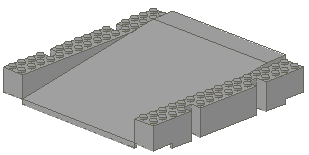 16x16x2 1/3 Rampe / Plattform altdunkelgrau