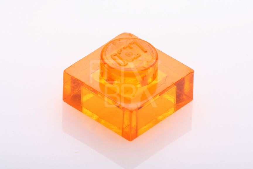 1x1 Platte transparent-orange