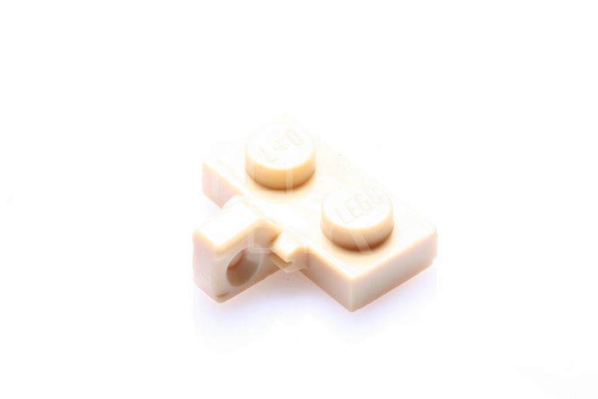 1x2 Scharnierplatte 1 Finger beige