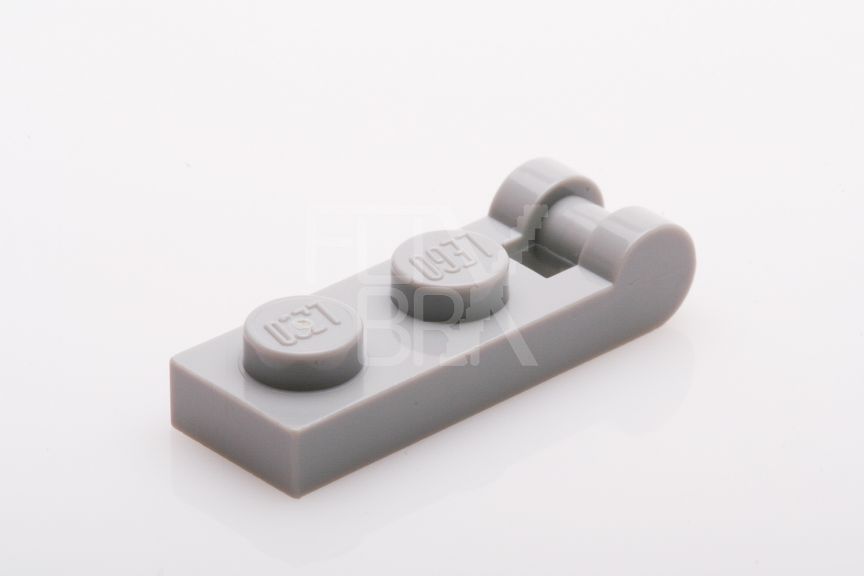 1x2 modifizierte Platte mit Halter neuhellgrau