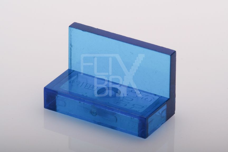 1x2x1 Modifizierte Fliese/Wandelement transparent-blau
