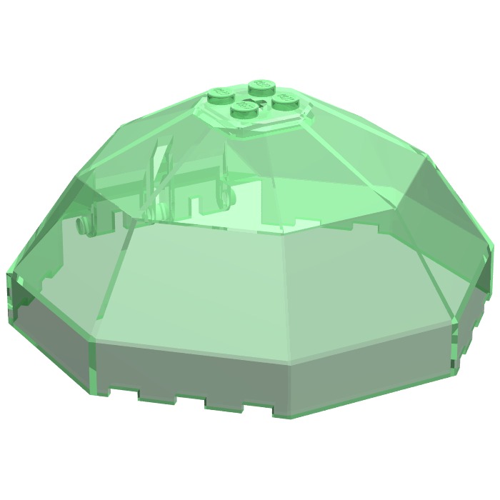 10x10x4 Windschutzscheibe / Canopy octagonal transparent-grün