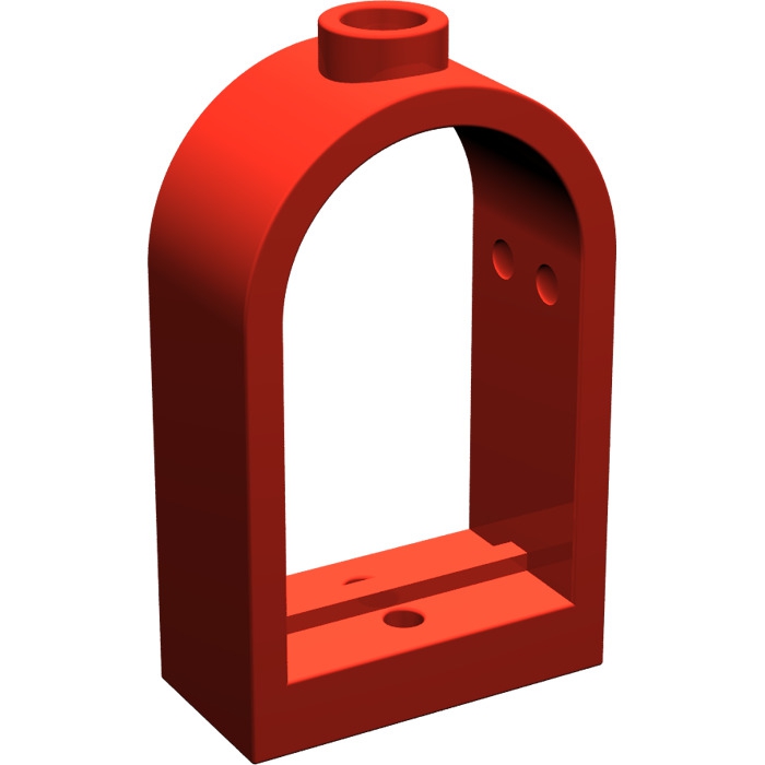 1x2x2 2/3 Fensterrahmen mit Bogen rot