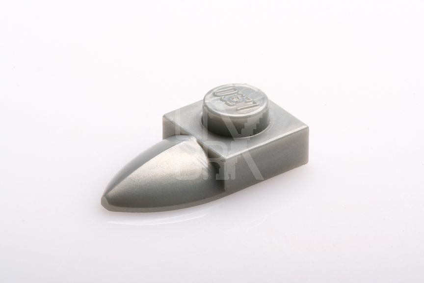 1x1 Platte mit Zahn pearl-silber