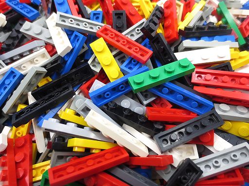 200 LEGO® Platten 1x4 verschiedene Farben 