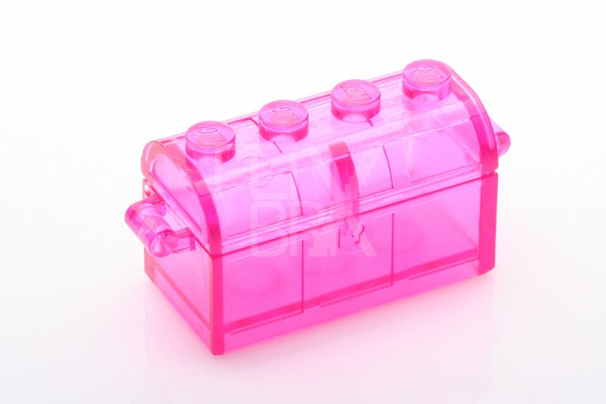 2x4 Truhe transparent-pink