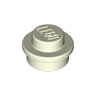 1x1 Rundstein flach weiss-fluoreszierend