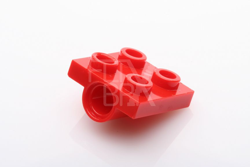 2x2 Achsplatte mit 1 Pinloch rot