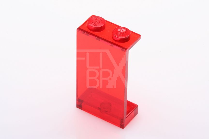 1x2x3 Wandelement / Paneel transparent-rot