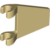2x2 Flagge / Fahne / Flügel mit 2 Clips trapezoid  beige