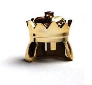 Minifigur Krone für König chrom-gold