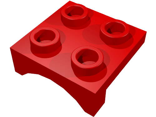 Deckel für elektrischen Micromotor 2x2  rot