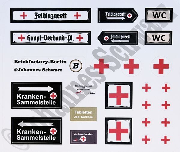 WWII Stickerbogen III für Lego-Steine