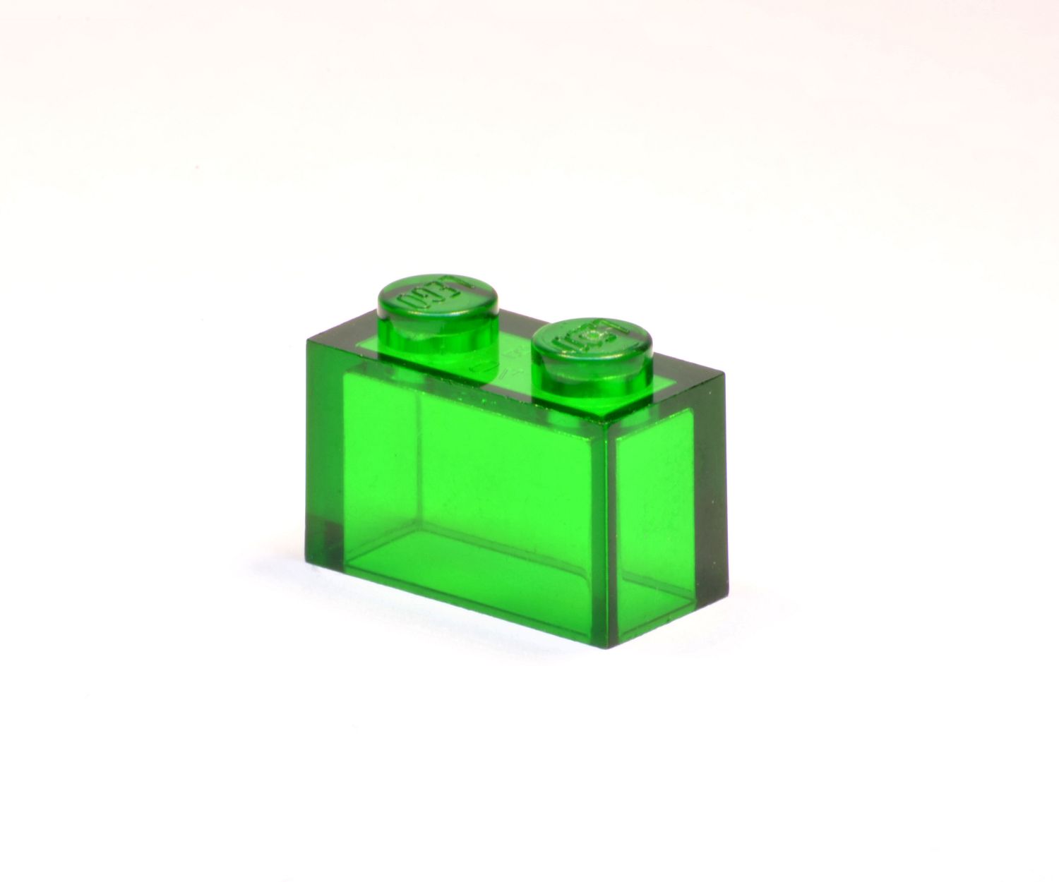 1x2 Stein transparent-grün