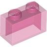 1x2 Stein transparent-pink