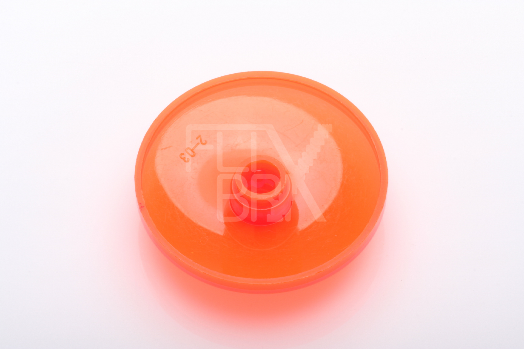 4x4 Satschüssel Ø32X6,4 transparent-neonorange