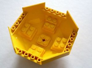 10x10x4 Cockpit octagonal mit Achsloch gelb