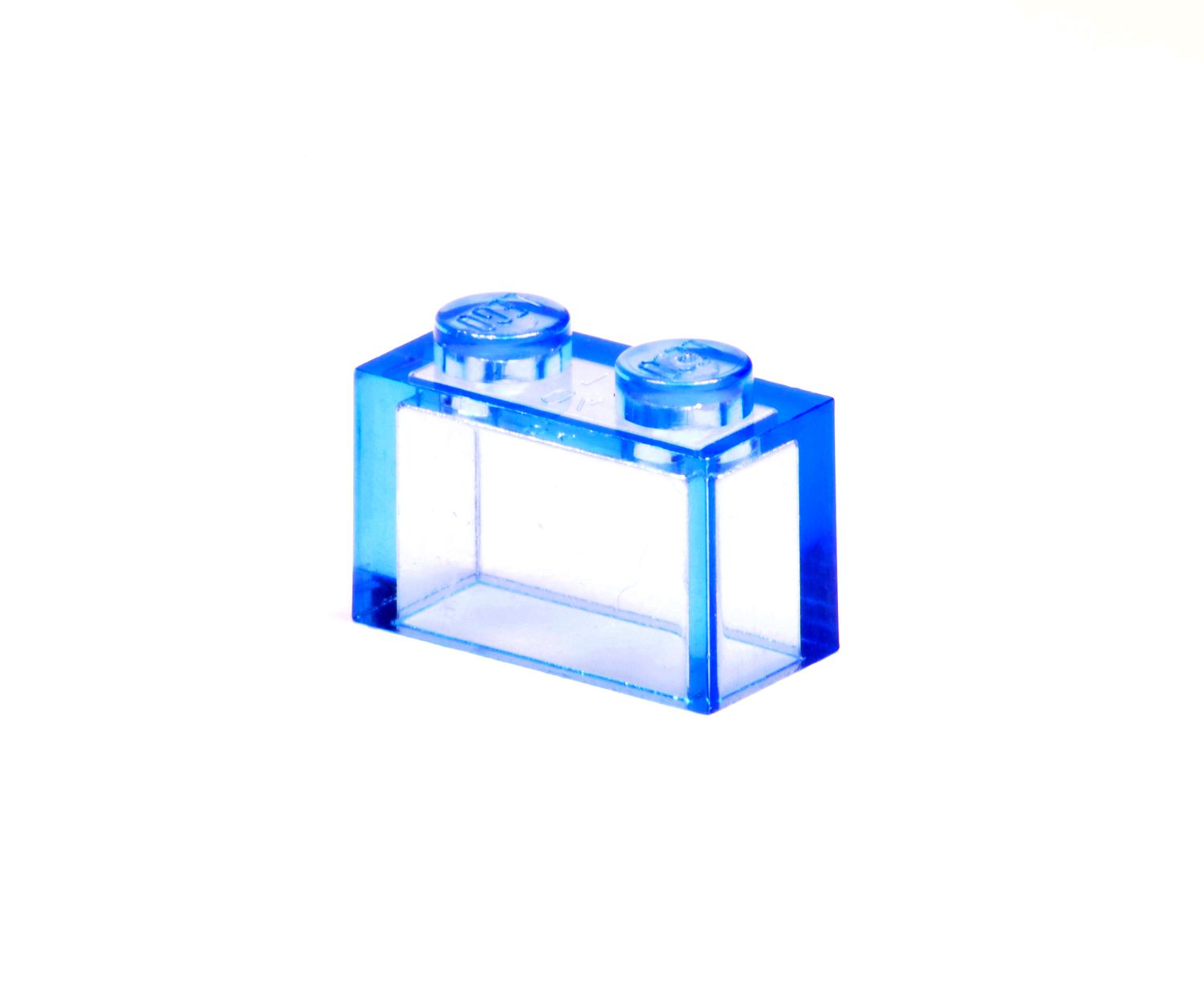 1x2 Stein transparent-hellblau