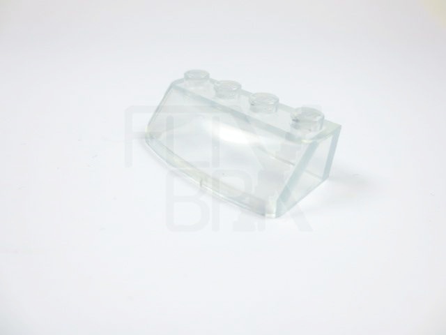 2x4x1 Windschutzscheibe gebogene Front transparent-weiss