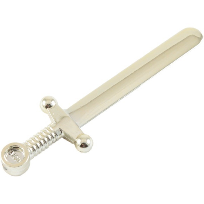 Waffe großes Schwert König chrom-gold