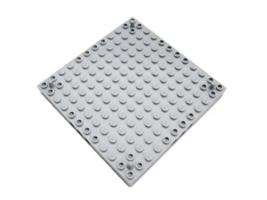 12x12 Stein mit Pin-Löchern an der Seite althellgrau