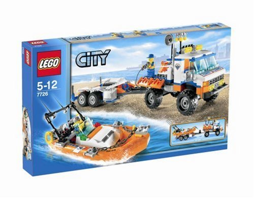 -BK- LEGO® City Set 7726 Strand-Truck der Küstenwache mit Schnellboot