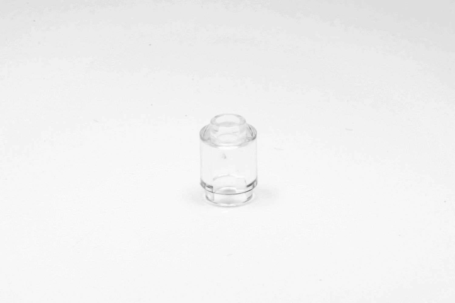 1x1 Rundstein transparent-weiß