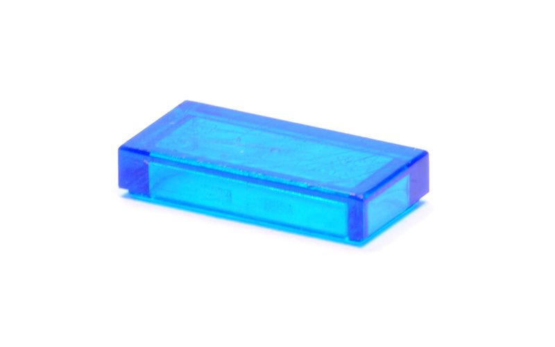 1x2 Fliese transparent-blau