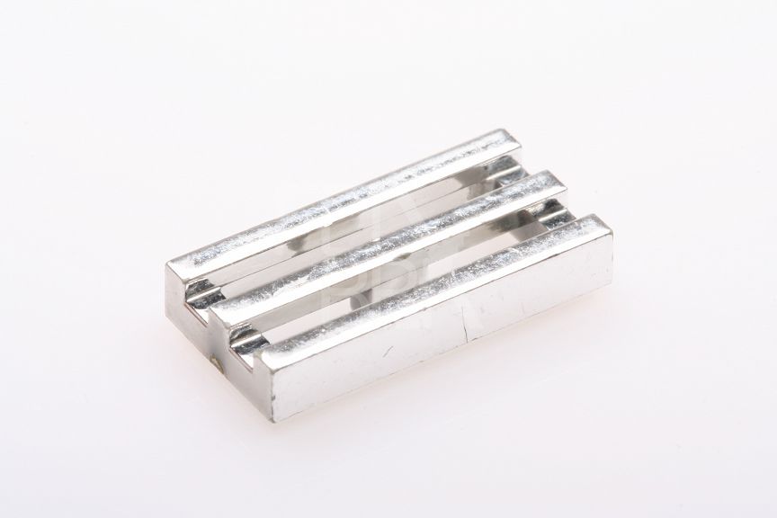 1x2 Gitterfliese Grille chrom-silber