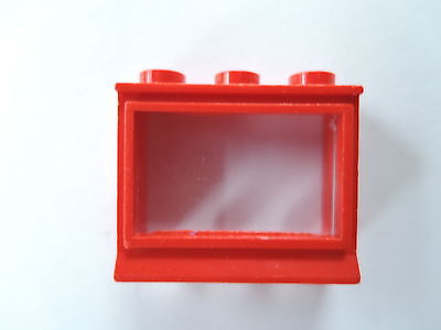 1x3x2 Fenster classic rot