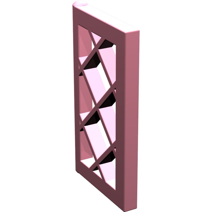 1x2x3 Fensterladen mit Gitter rosa