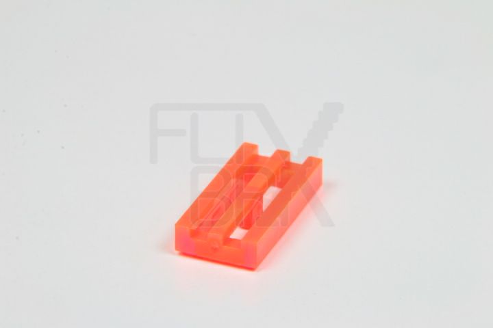 1x2 Gitterfliese Grille transparent-neonorange