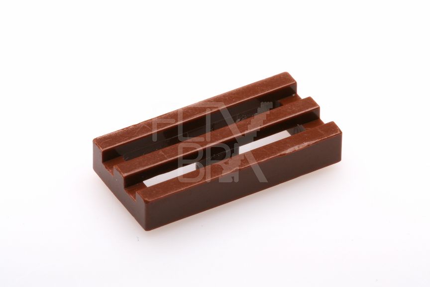 1x2 Gitterfliese Grille altbraun
