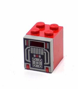 2x2x2 Container / Briefkasten mit Klappe bedruckt Space rot