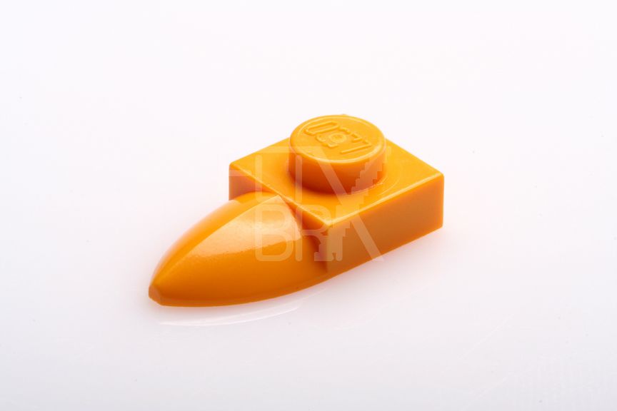 1x1 Platte mit Zahn orange